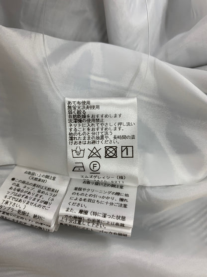 エムズグレイシー 411315 ワンピース 38 グレー 花 フリル ストライプ IT7RQ48G0XLS