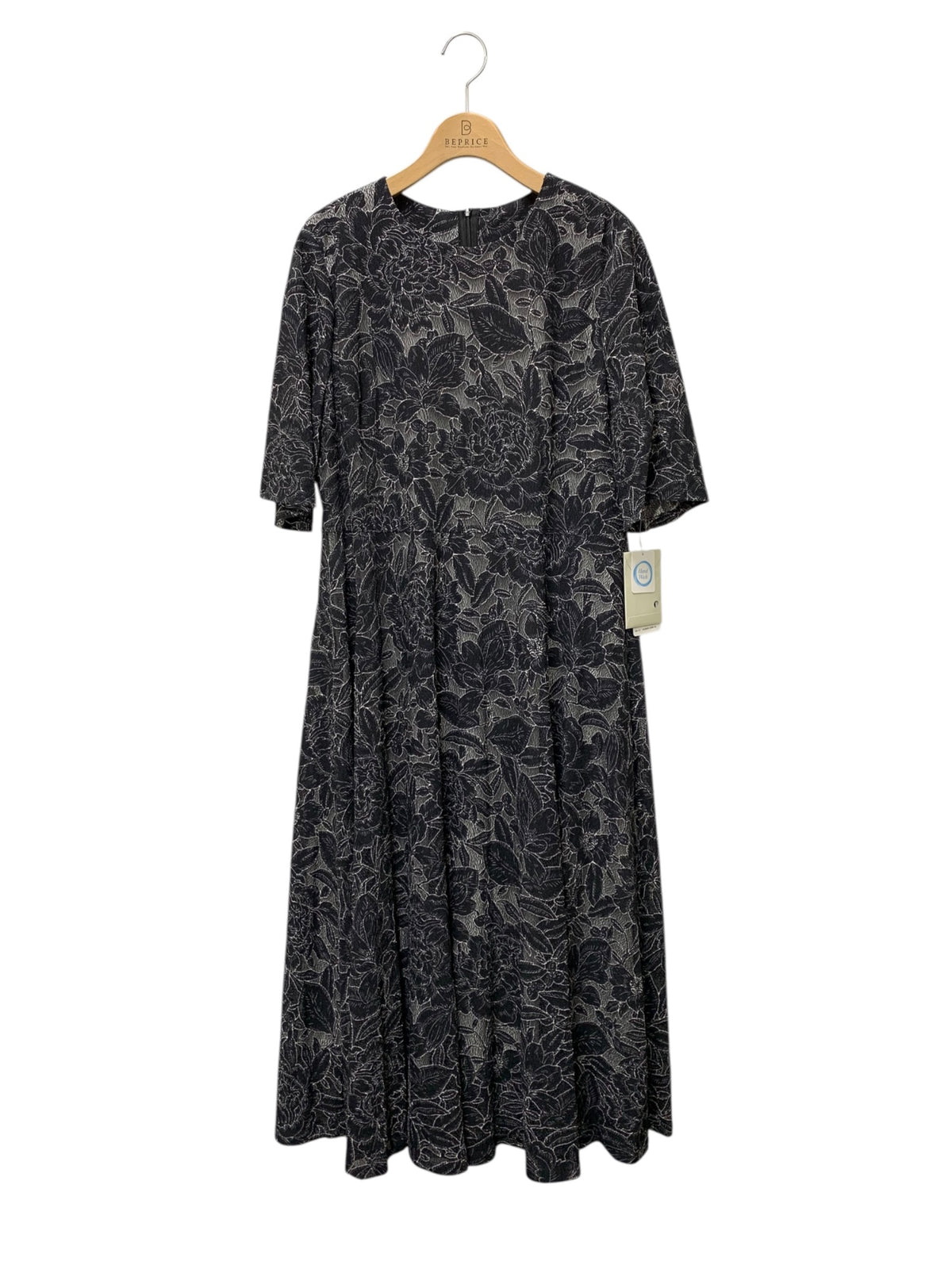 レリアン 刺繍フレアワンピース 1503635 13+ ブラック 25AW ITZMIVKZ8J9I