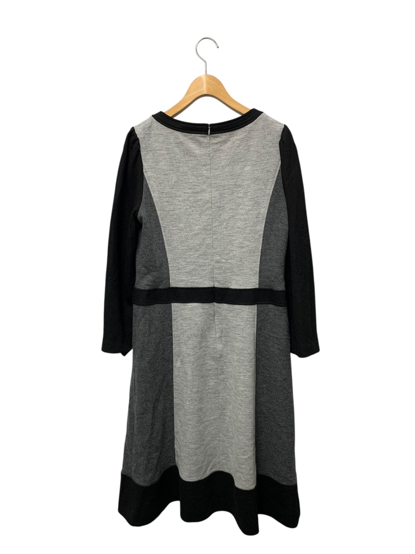 エムズグレイシー 411701 ワンピース 42 グレー ジャージー リボン ITJ2JWZ5EDAZ