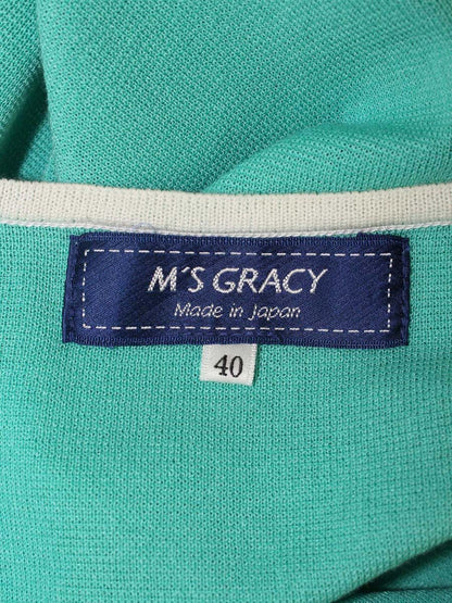 エムズグレイシー Emerald Green Zip Knit 918348 カーディガン 40 グリーン ITTL2FDN09OI