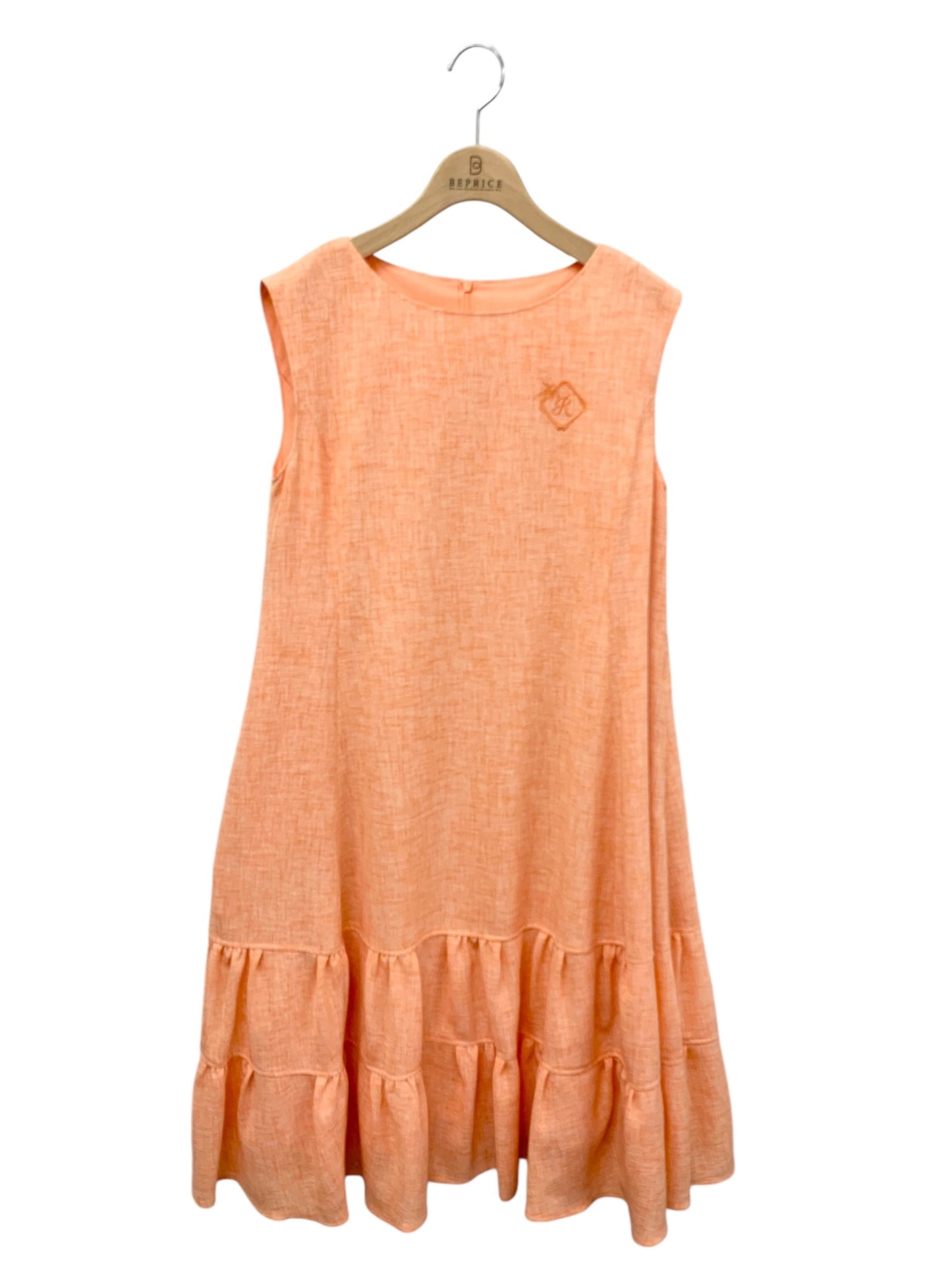 ルネ Linen-Like Dress 5326060 ワンピース 38 オレンジ 刺繍 ITCT3GCA3VAM