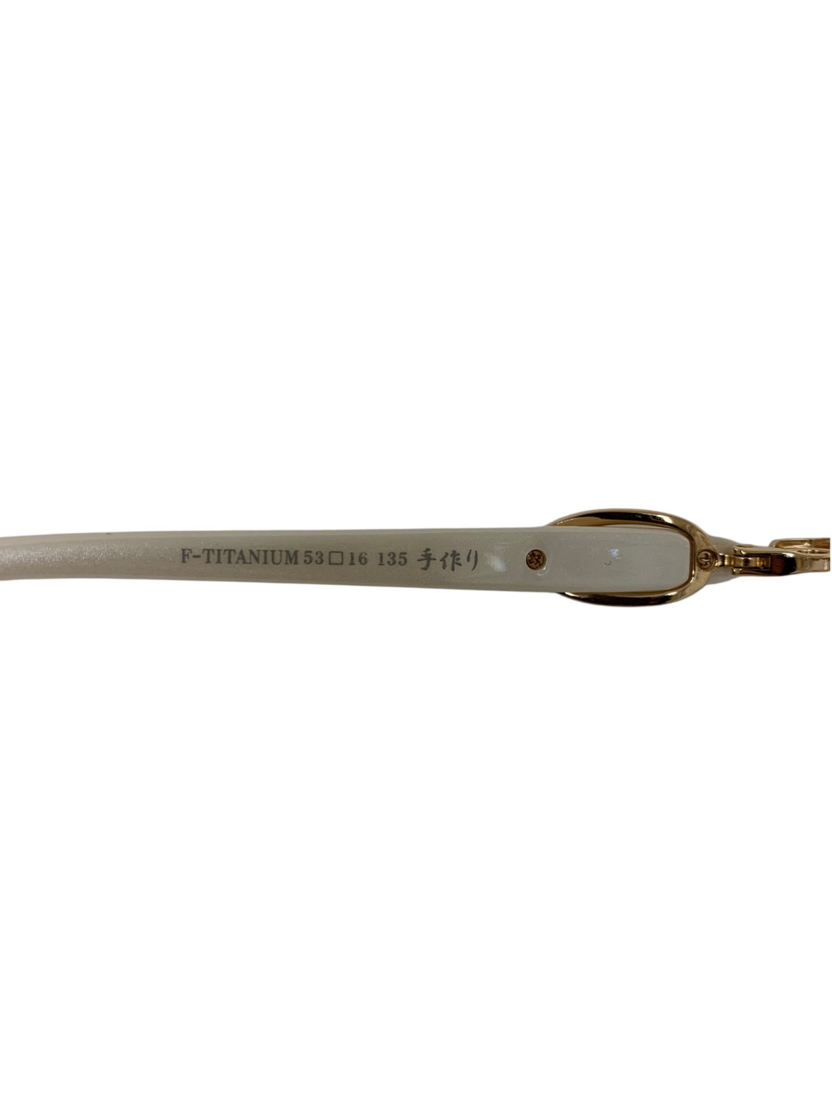 中村勘三郎 KN-2669 メガネ ゴールド/ホワイト シープホーン スワロフスキーリング リムレス ITF5XQJSM580