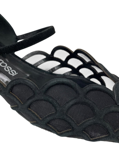 セルジオロッシ SR MERMAID-BALLERINAS B09720MAFM46170.1000 バレエフラットシューズ 36 1/2 ブラック ITO4L35GY934 【SALE】