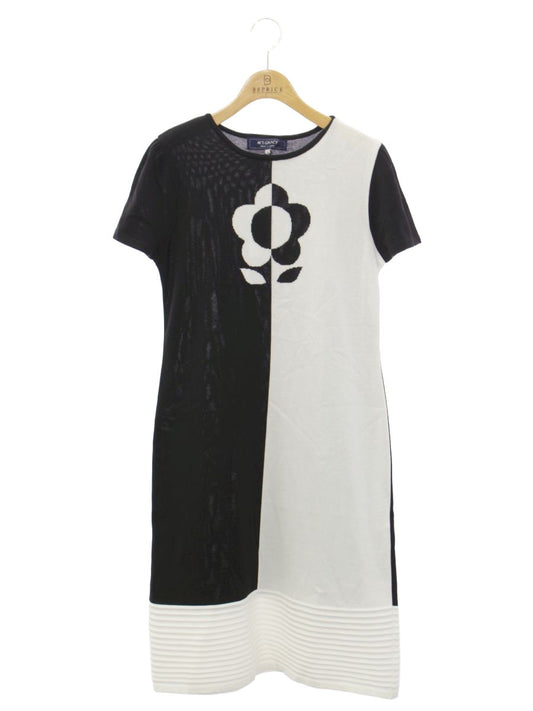 エムズグレイシー Black & White Knit One-piece 918130 ワンピース 40 ブラック/ホワイト ニット ITCSGV9YI5JF