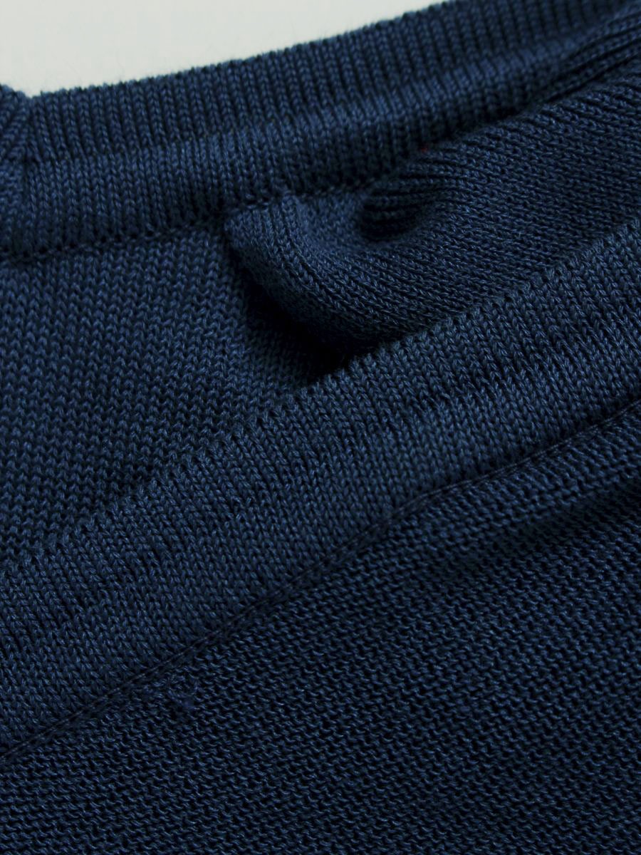 ルネ 5332031 ノースリーブニット 34 ネイビー フリル Vネック ITXXCI795YJK