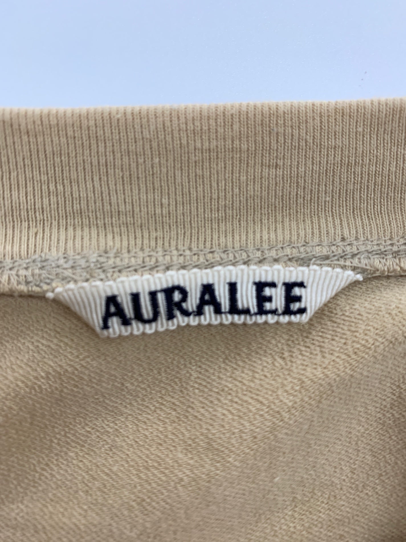 オーラリー SUPER HIGH GAUGE SWEAT TEE A7SP02NU Tシャツ 3 ベージュ IT75JT38OFUG