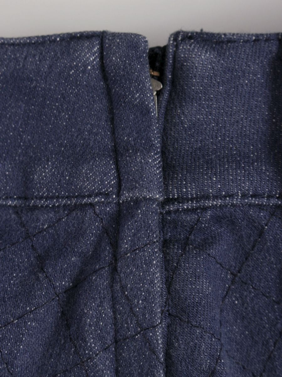 トゥービーシック W5S08-127-28 スカート 40 ネイビー デニム ビジュー ITSLBNVQTKEW