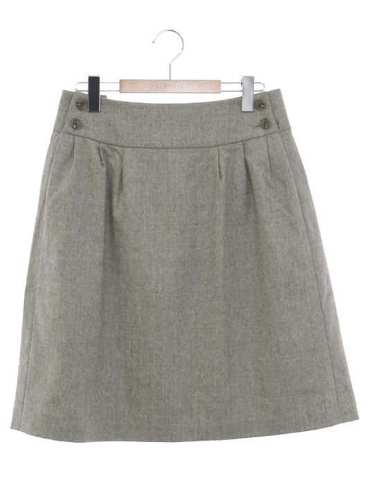 フォクシーブティック  Skirt Twin Button 35151 スカート 40 グレー ウール ITM6VTA5MI66 【SALE】