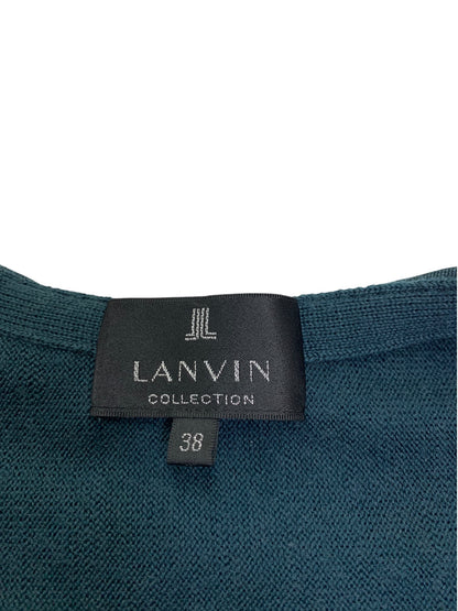 ランバンコレクション メリノウール チュールドッキングカーディガン 2505842 38 グリーン 25AW ITQDKP92JFFR