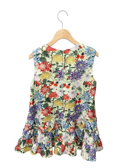 アディアム 43489 チュニック S マルチカラー フラワープリント ノースリ フレア ITJTYRBGN9YM