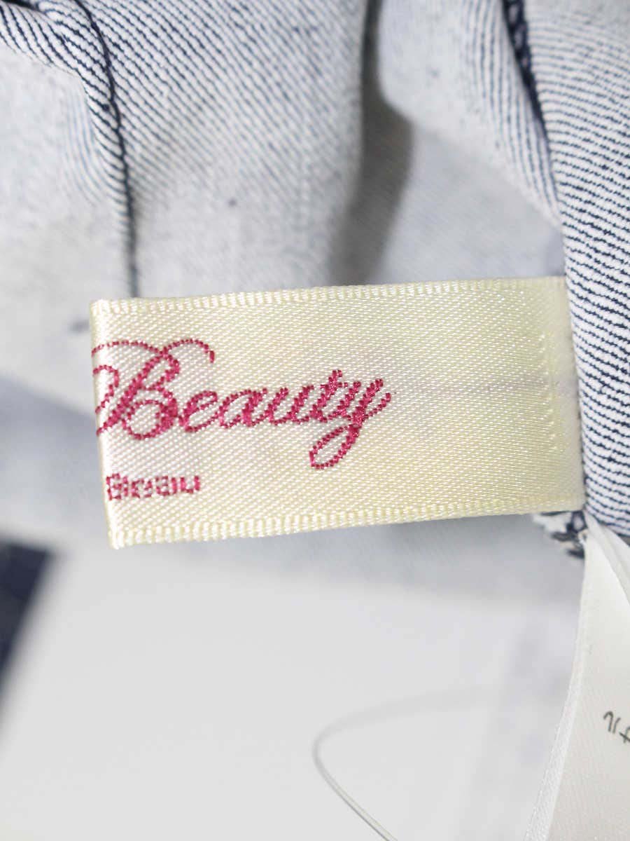 スーパービューティー スカート 42 ネイビー デニム フェイクパール ITG6VESLH4EJ 【SALE】