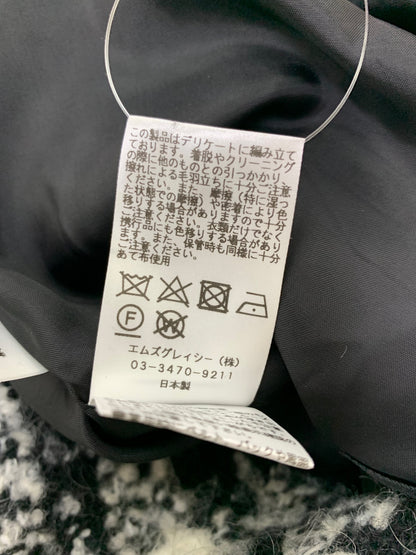 エムズグレイシー 811556 ワンピース 40 ブラック ドッキング ニットワンピース IT0PTHACL2LE
