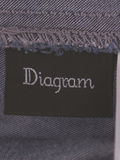 ダイアグラム 0320331349 ワンピース 36 ブルー デニム フリル ITA1X0I8B1C2