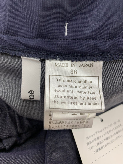 ルネ 6415180 デニムパンツ 36 ネイビー ストレッチ ワイド ITO67LKLX5UA