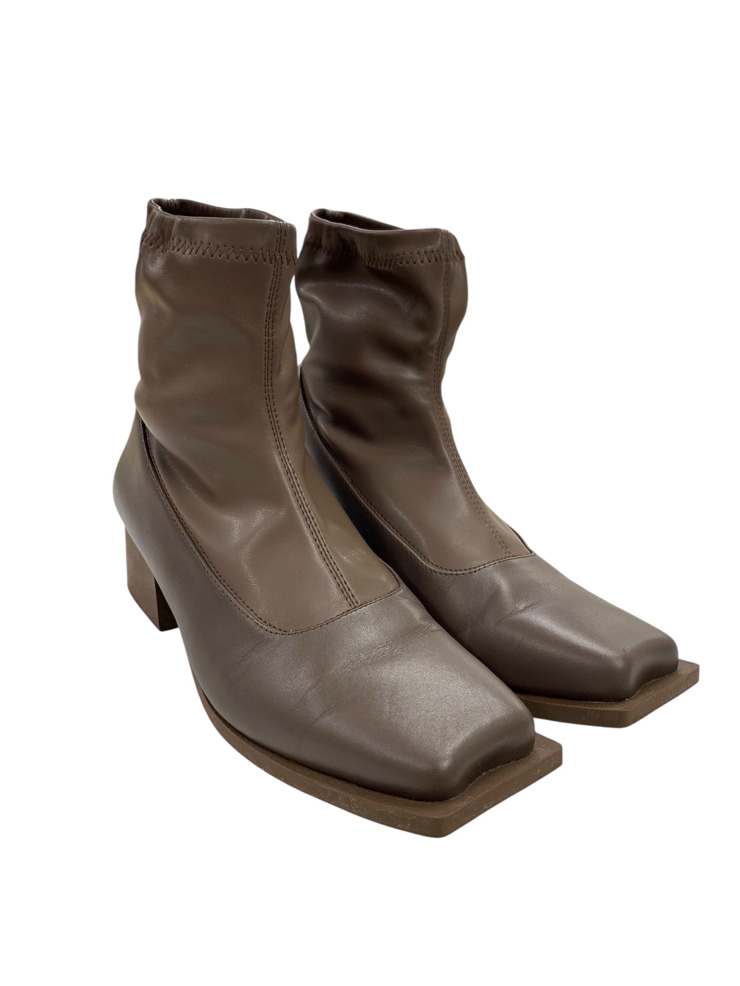 イッセイミヤケ ブーツ 37 ブラウン スクエアトゥ ユナイテッドヌードコラボ ITDK6ZD95Q42 【SALE】