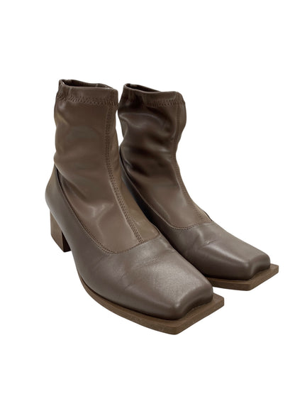 イッセイミヤケ ブーツ 37 ブラウン スクエアトゥ ユナイテッドヌードコラボ ITDK6ZD95Q42 【SALE】