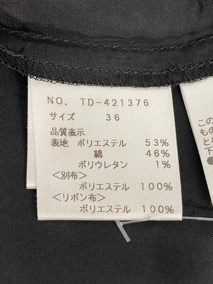 エムズグレイシー 421376 ワンピース 36 ブラック リボン ライン ITKZNOS6E8XG 【SALE】