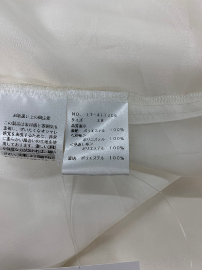 エムズグレイシー 411306 ワンピース 38 ホワイト シアー素材Aラインドレス ITX720VNB9IG