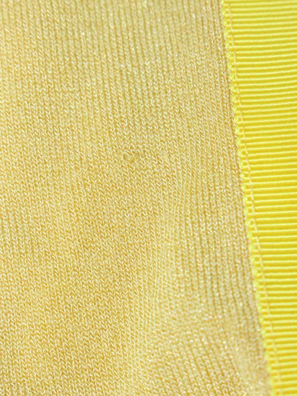 エムズグレイシー 528523 カーディガン 38 イエロー ビジューボタン ニット ITV4TPP27BO4