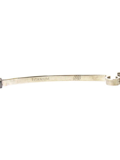 フォーナインズ O-32T メガネ シルバー/グレー メタルフレーム ハーフリム スクエア ITFWOXJJLLBG