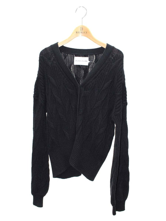 カルバンクラインジーンズ J213507 カーディガン M ブラック ケーブルニット IT0WES9YY7B4