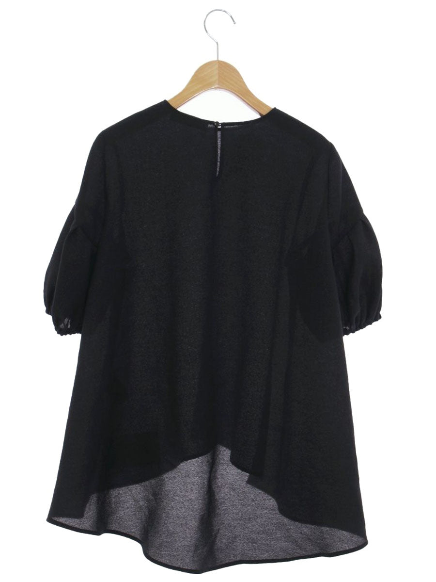 アベニールエトワール ジャガードパフスリーブフレアブラウス S345-015 38 ブラック 2025 SPRING SUMMER COLLECTION ITWPRMNLJXAG
