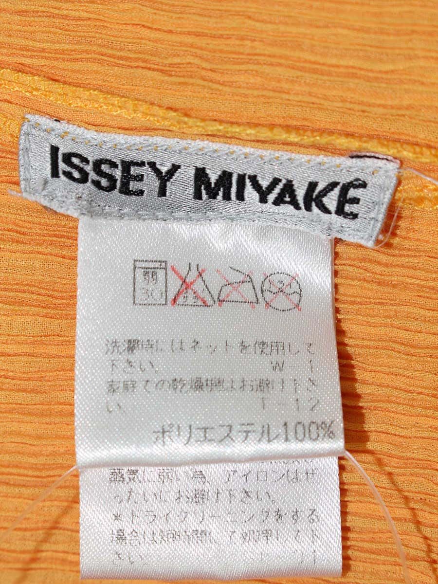 イッセイミヤケ IM82-FJ906 カットソー M オレンジ ノースリ プリーツ ITD3S6NNJNA8