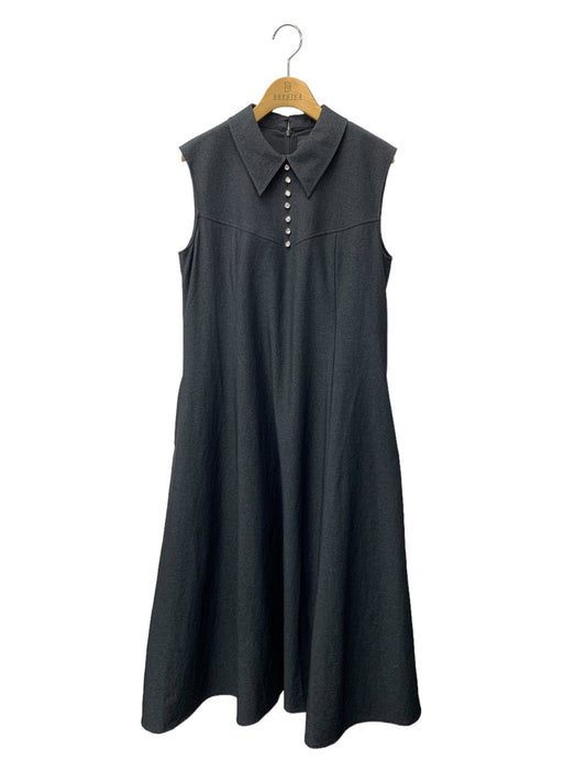 ルネ Dress 5416280 ワンピース 38 ブラック 襟付き ビジュー ‘24SS ITGKN5F94W33