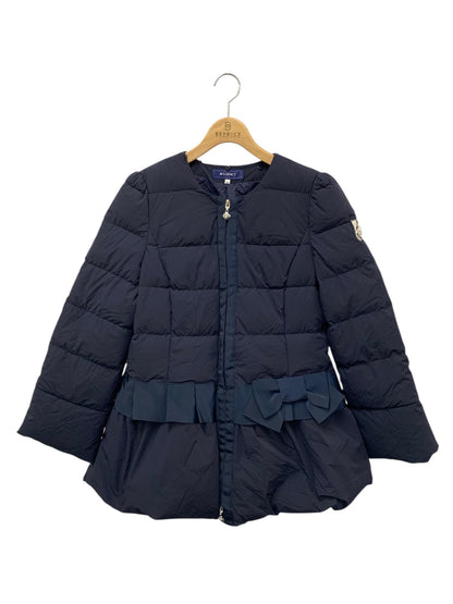 エムズグレイシー 319607 ダウンジャケット 40 ネイビー リボン エコファー 2way カメリアジップ IT3PV3IL564Y