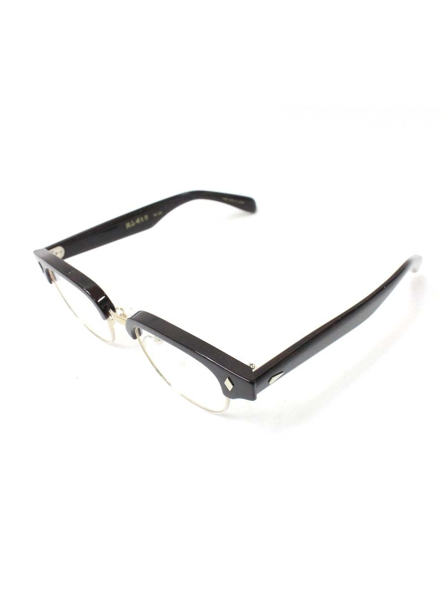 銘品晴夫作 ME-300 メガネ ブラウン セルフレーム ハーフリム ウェリントン ITG9W6W8SSIF