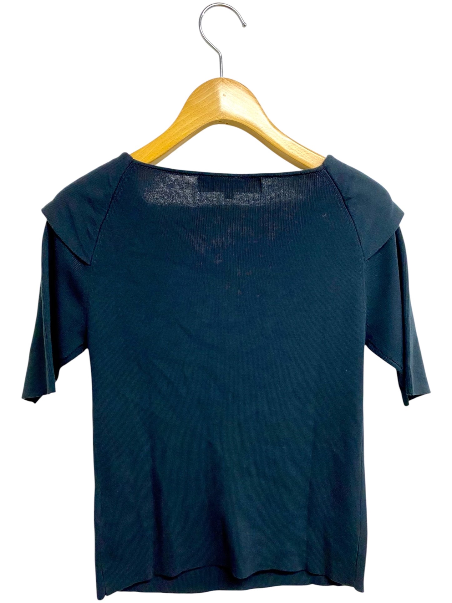 エムズグレイシー 628332 Tシャツ カットソー 38 ブラック リボン ITZR6D7M5GTE