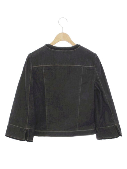 エムズグレイシー 114113 ジャケット 40 グレー ノーカラー フリル ITRMGG4VH0VS