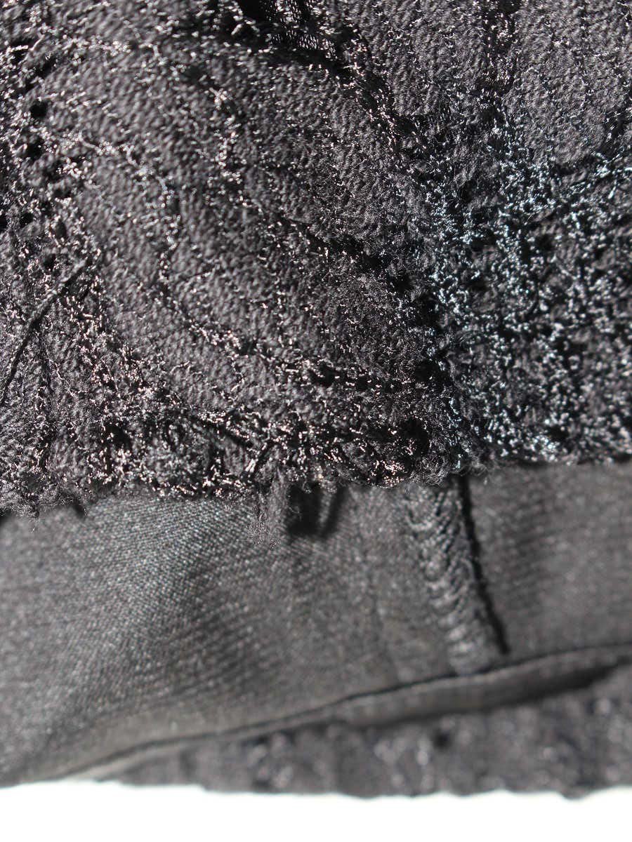 Her lip to フローラルレースラファルドトップ 1222302056 M ブラック フレンチスリーブ ITSAW6BFLMY2 【SALE】