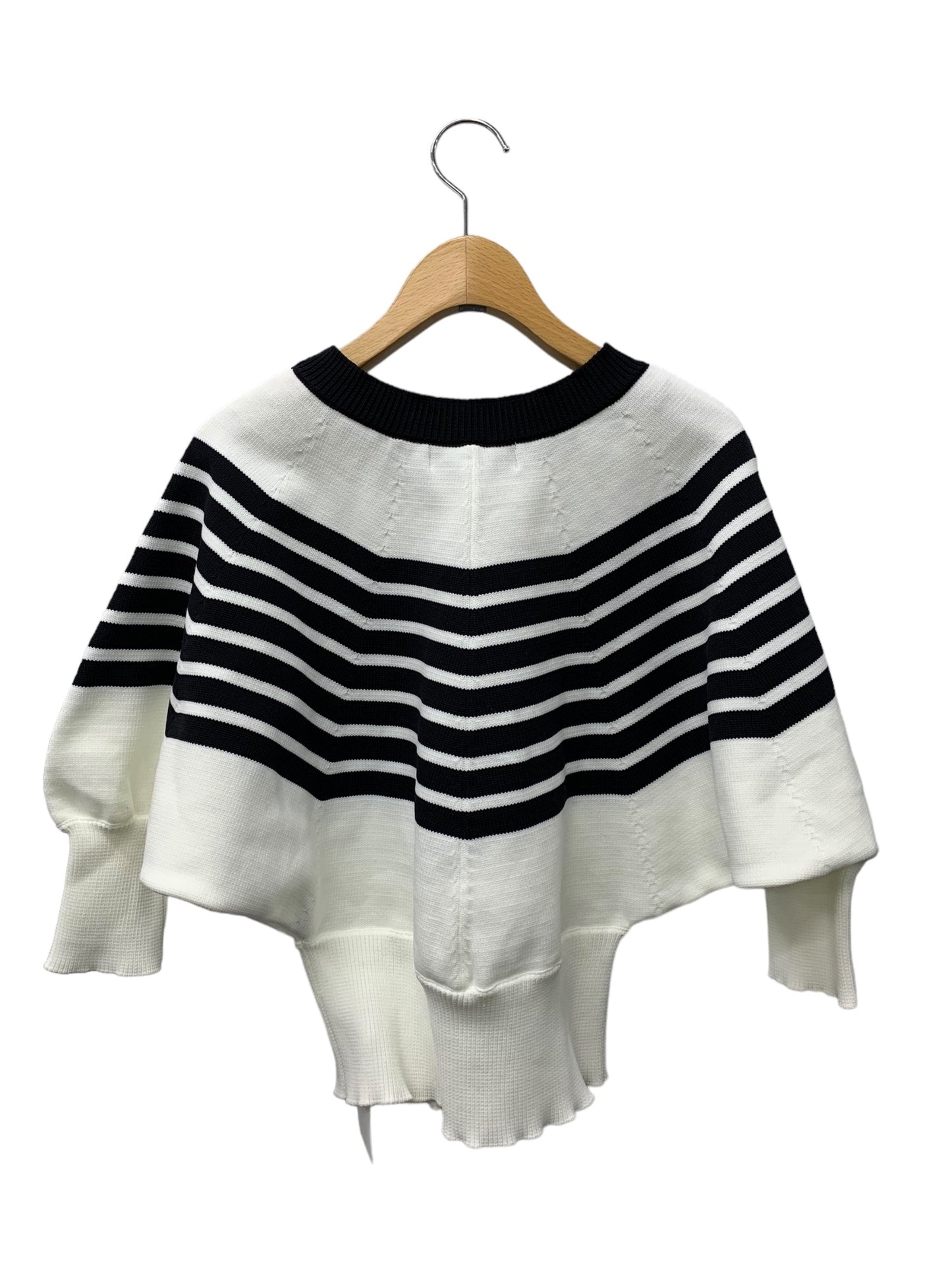 エムズグレイシー Border Dolman Sleeve Knit 018309 ニットセーター 38 ホワイト IT200CRM3ERN