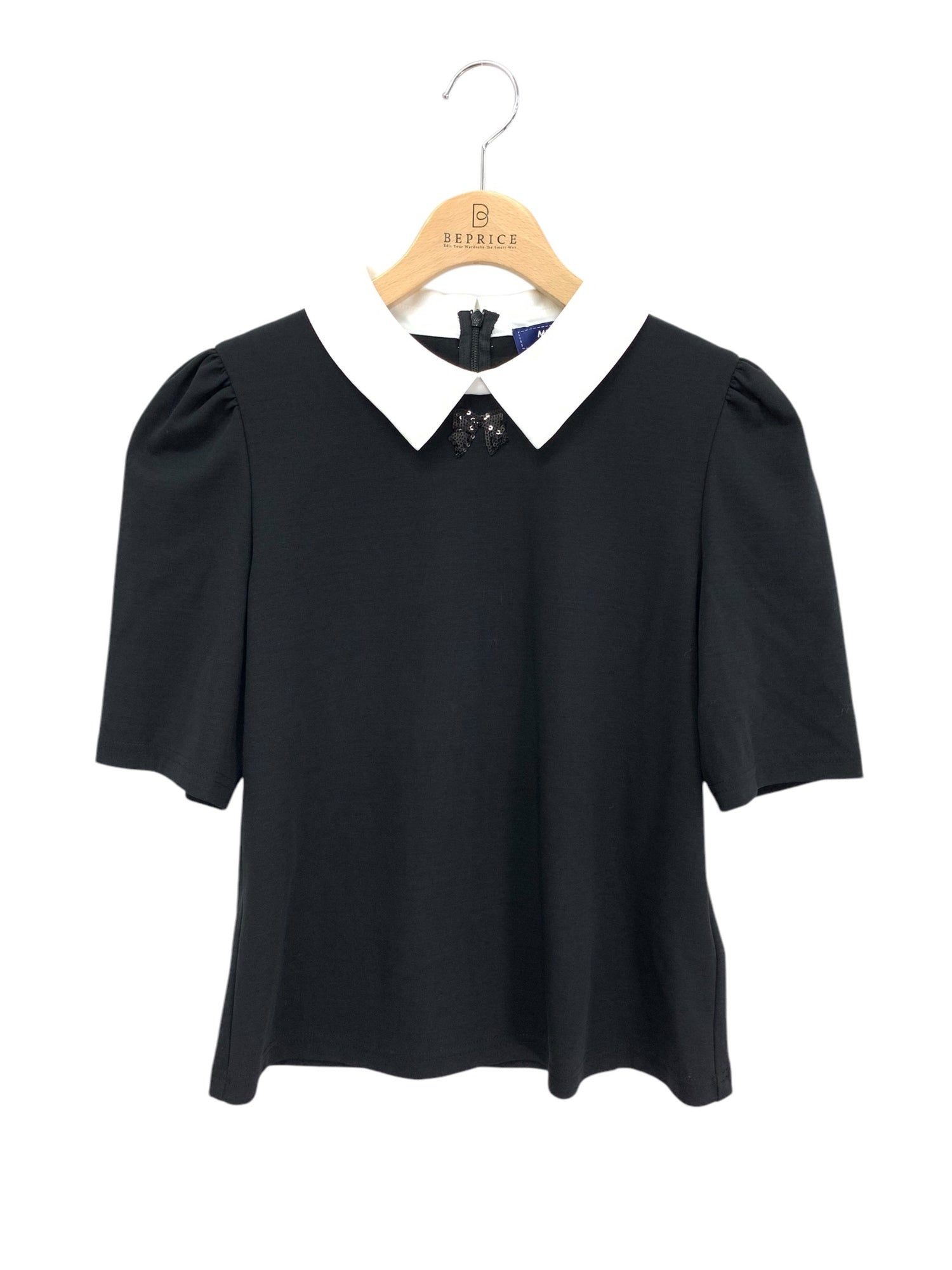 大量入荷 白襟カットソー エムズグレイシー 415301 中古 | ブラック 40 Tシャツ(長袖+七分)