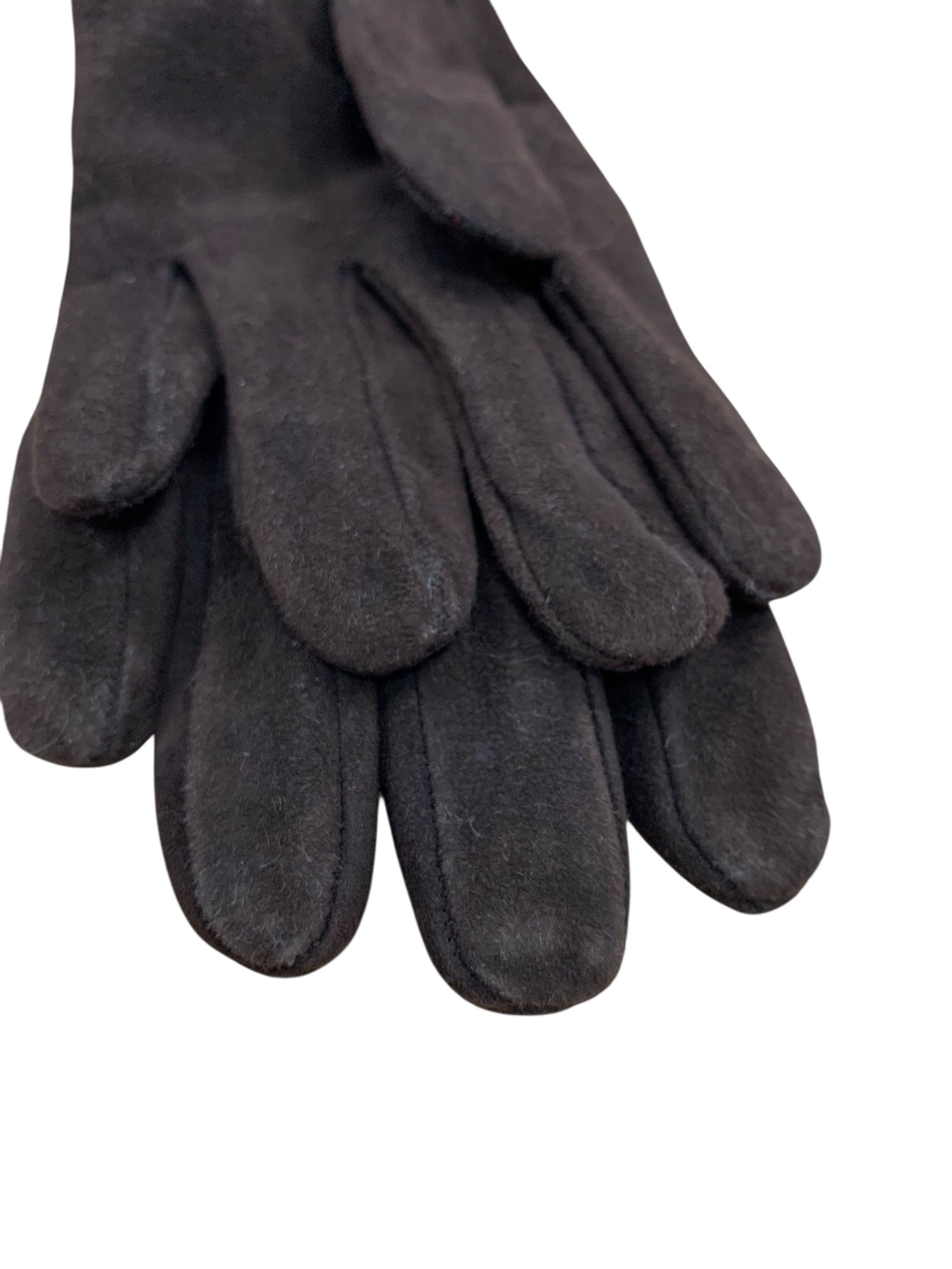 マックスマーラ 手袋 ブラウン ファー スエード ロング | 中古ブランド