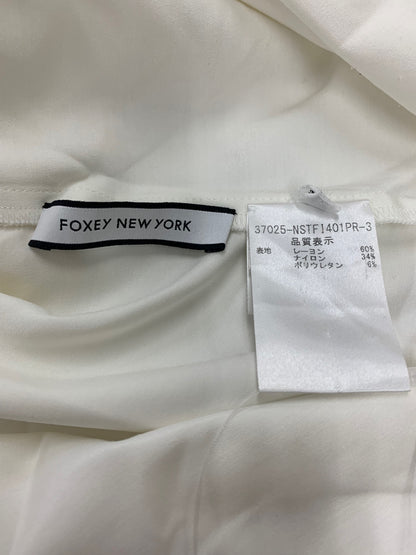 フォクシーニューヨーク ブラウス ラッフルトリムスリーブティー 37025 38 ホワイト フリル ITCBGOI345AK
