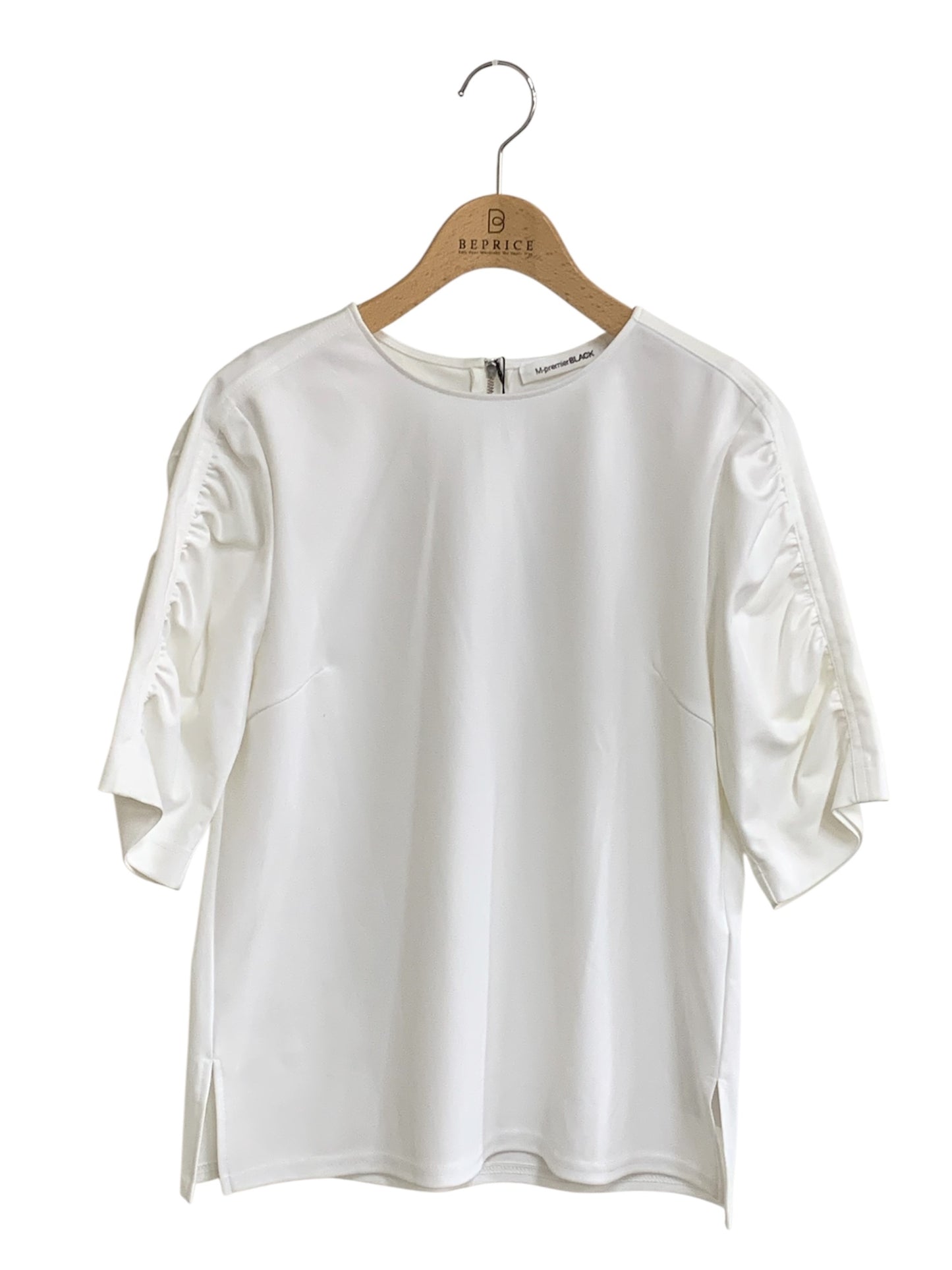 エムプルミエブラック C837-002 プルオーバー 38 ホワイト バックジップ ITFRIKP9WVW0