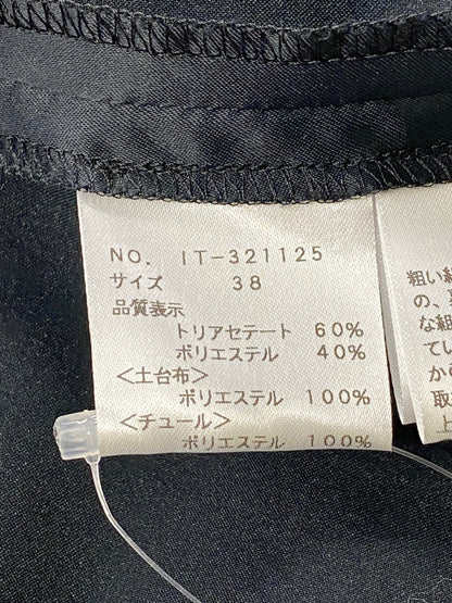 エムズグレイシー 321125 ワンピース 38 チャコール ティアード ITL4PEP3PFZ4