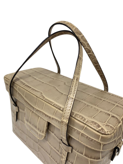 フォクシー ガトーショコラ バニティバッグ ベージュ レザー クロコ型押し 2way IT6M18WTCJDW