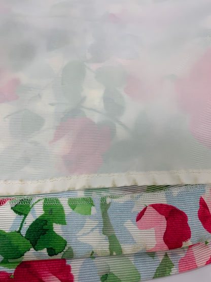 エムズグレイシー 017112 スカート 38 ホワイト 水彩 フラワーモチーフ フレア ITH8TYZIZ3XG