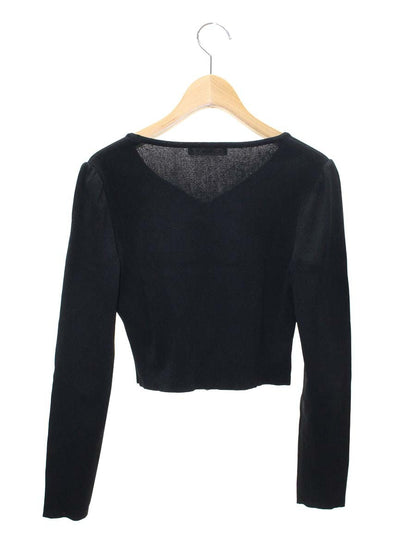 ルネ 6312810 カーディガン ボレロ 38 ブラック パールジップ リボン ITGTLQ1IK4WW