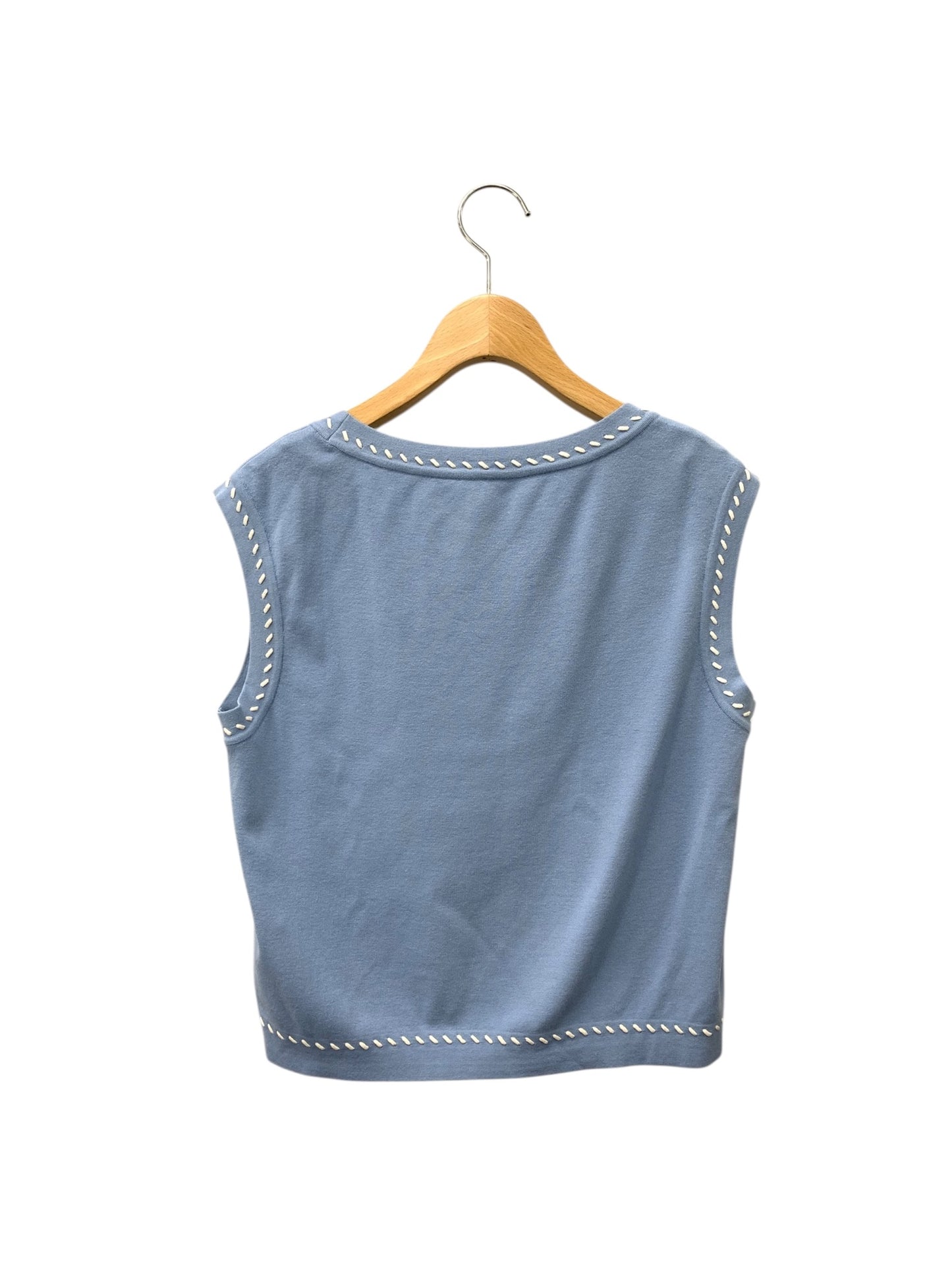 フォクシーブティック Leonie レオニー 44397 44701 アンサンブル 40 ブルー カーディガン ニットトップス ステッチ ITBC3DRMWA8O 【SALE】