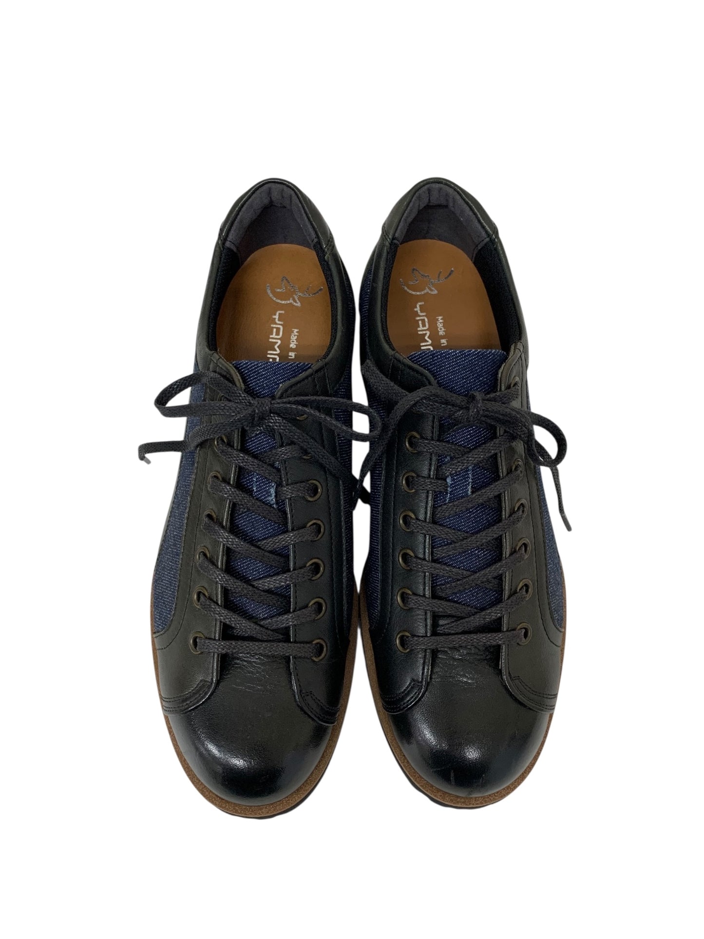 倭イズム YAL2000 スニーカー 24 ブラック 姫路レザーx倉敷デニム 日本製 ITN4ZKEHUTAM