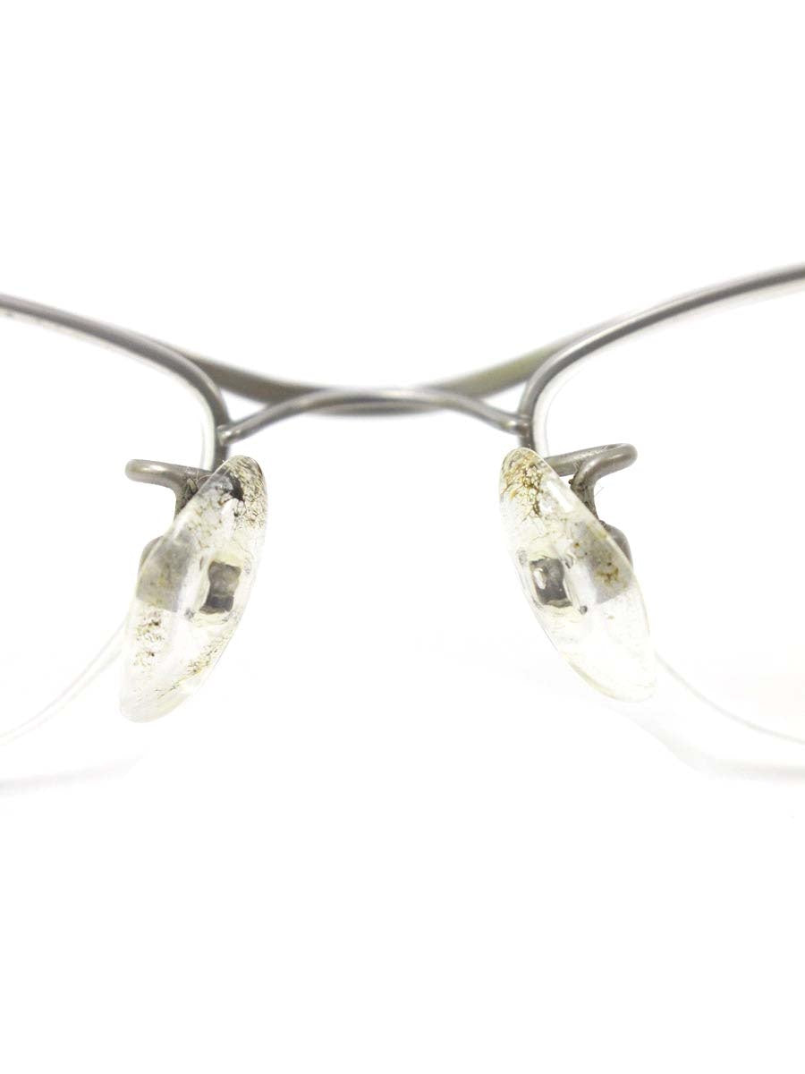 フォーナインズ S-640T 眼鏡 メガネ シルバー/グリーングラデーション コンビフレーム ハーフリム スクエア ITNFBLFI99N6