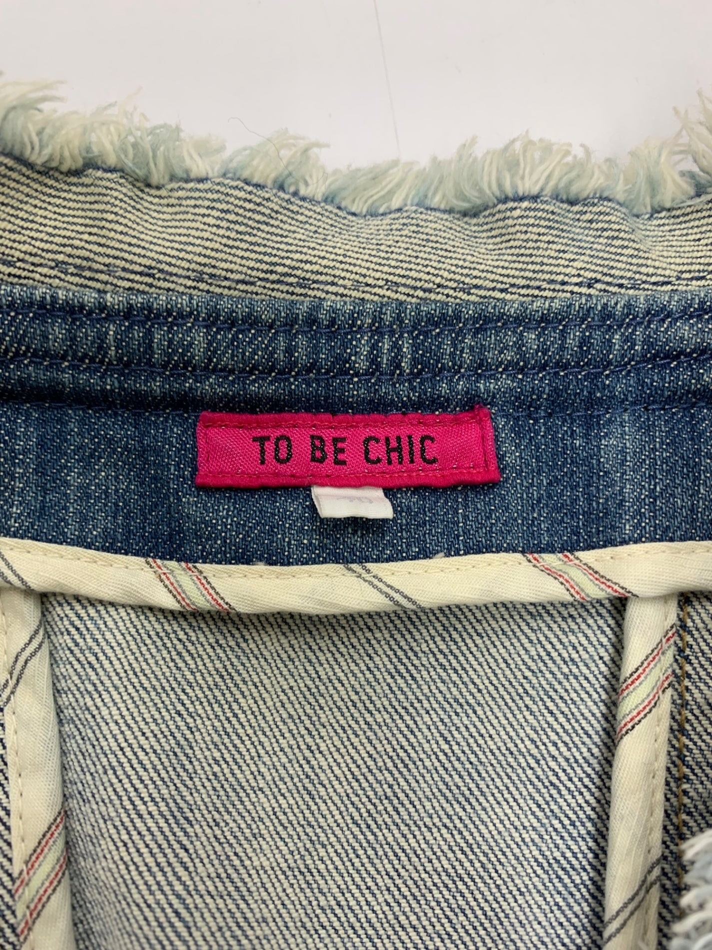 トゥービーシック W5E06-133-22 デニムジャケット 40 ブルー フェイクパール ITVU8XYLS0QS