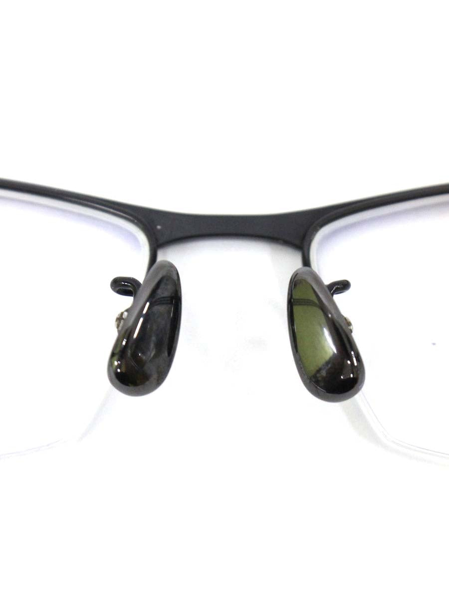 ラインアートシャルマン XL1028 メガネ ブラック チタンフレーム ハーフリム スクエア IT6KZQUWCZDU 【SALE】