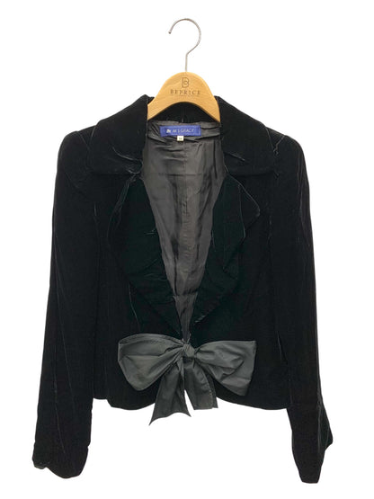 エムズグレイシー 024521 ジャケット 38 ブラック ベロア ITQVWJXBU320 【SALE】