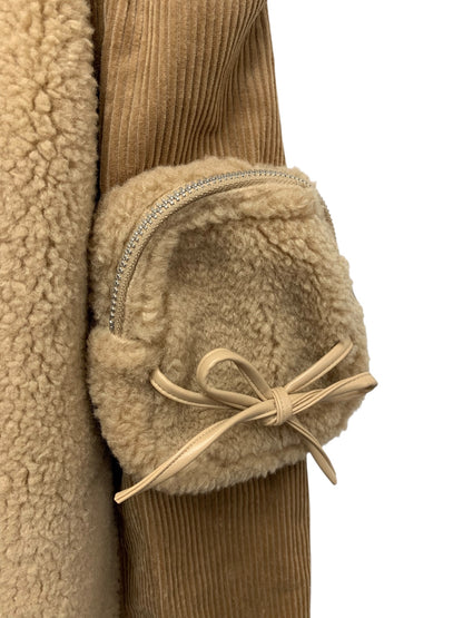 ダーリッチ 112443005 112442015 セットアップ FREE-L ベージュ ボア コンビ リボン セットアップ ITM5JBOOMNTJ 【SALE】