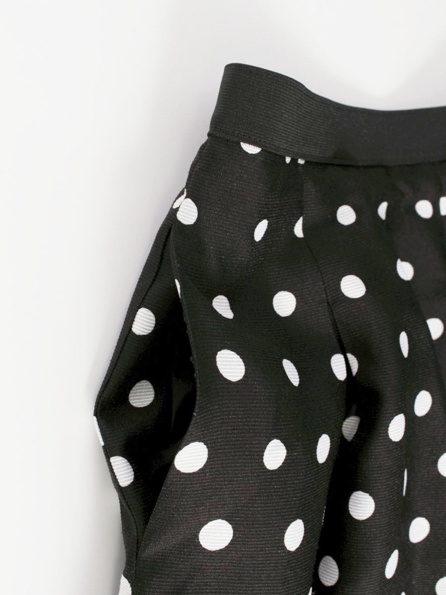 エムズグレイシー 217316 スカート 38 ブラック ドット ウエストゴム IT3ZX8FSBTDM